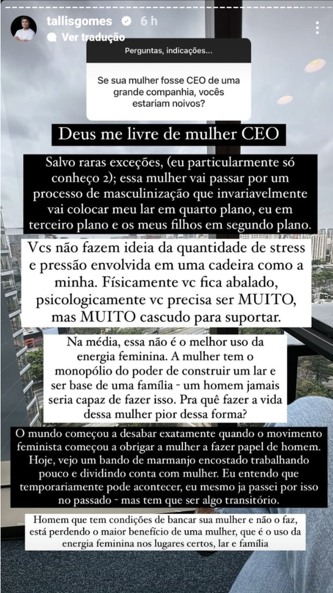 Fala de Tallis Gomes \